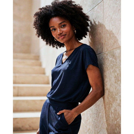 SURKANA T-shirt Senza Maniche con Scollo a V Blu