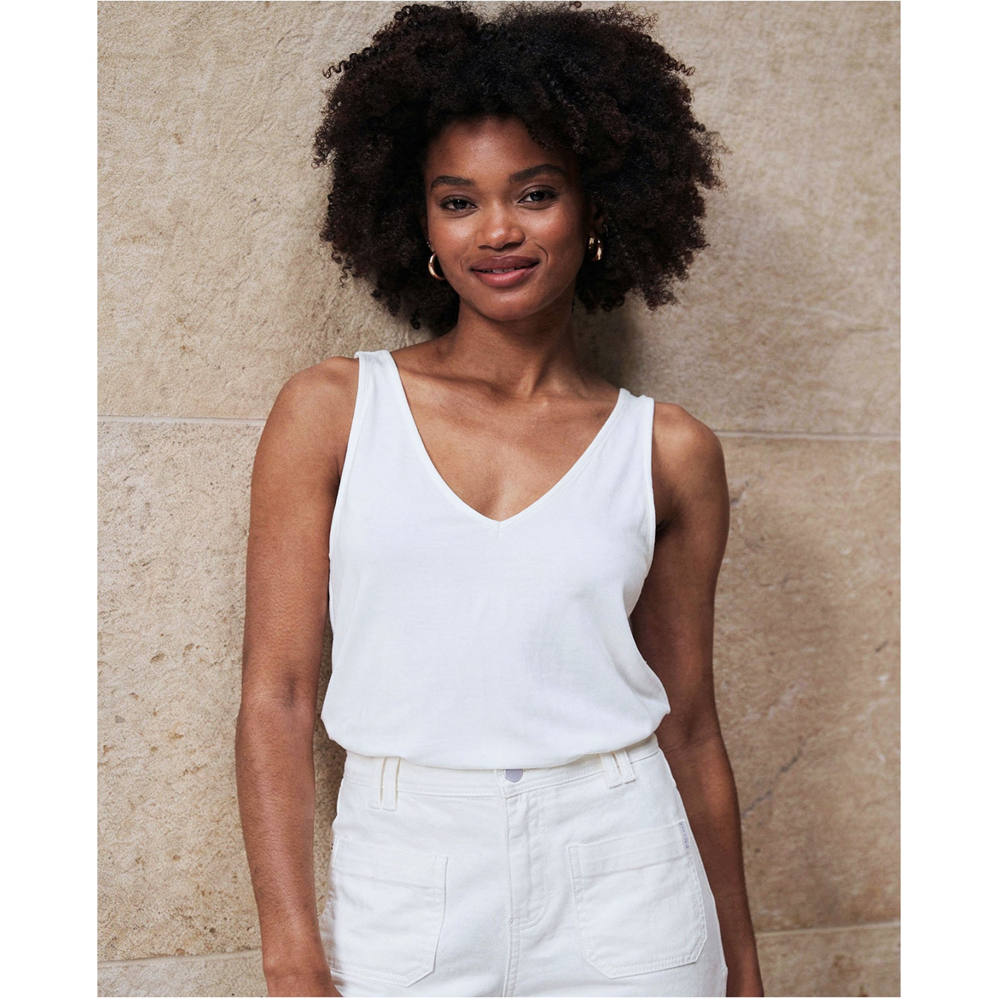 SURKANA Top a spalline Bianco-SURKANA-VIALESCARPE