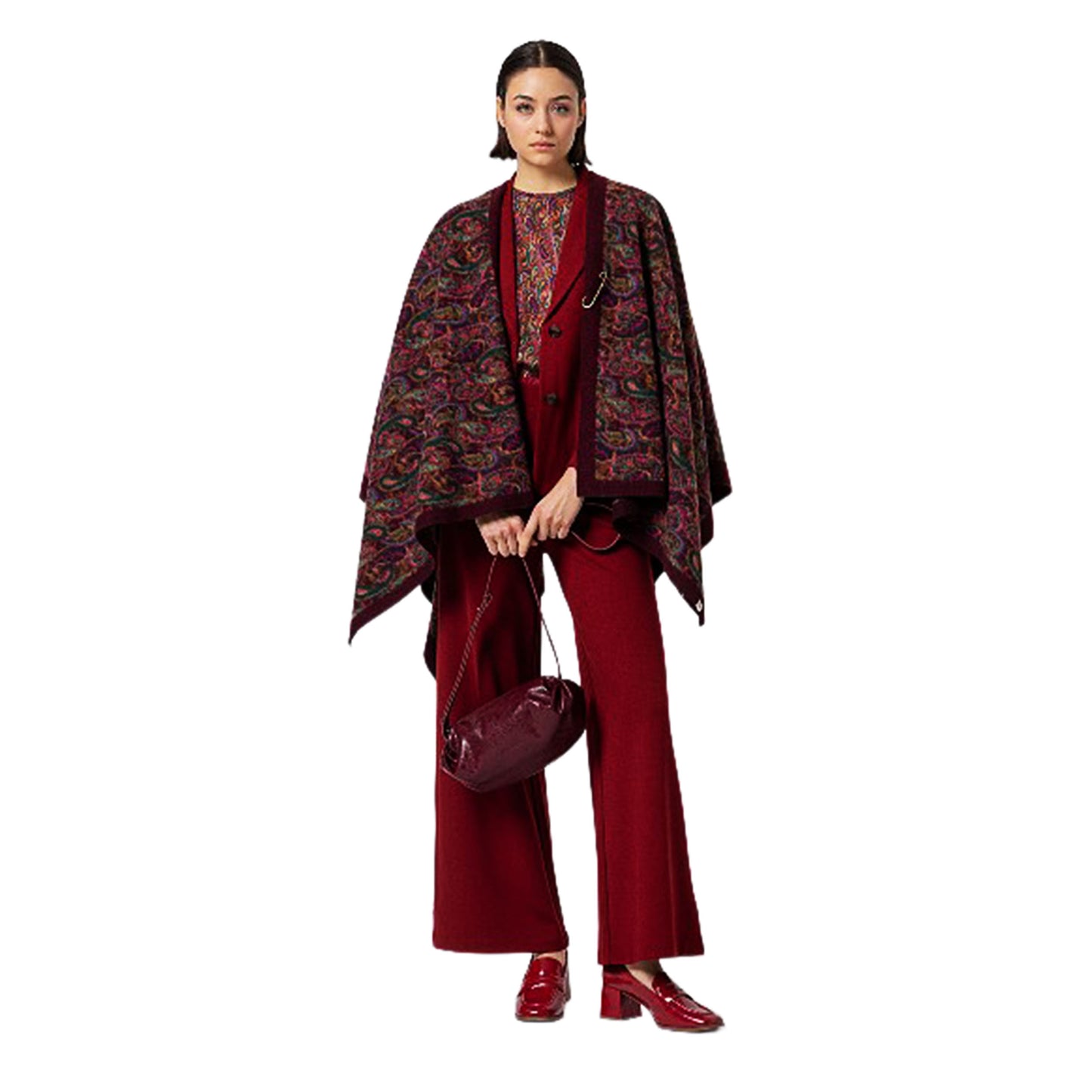 SURKANA - Blusa corta, fluida stampa paisley, con maniche svasate-SURKANA-VIALESCARPE