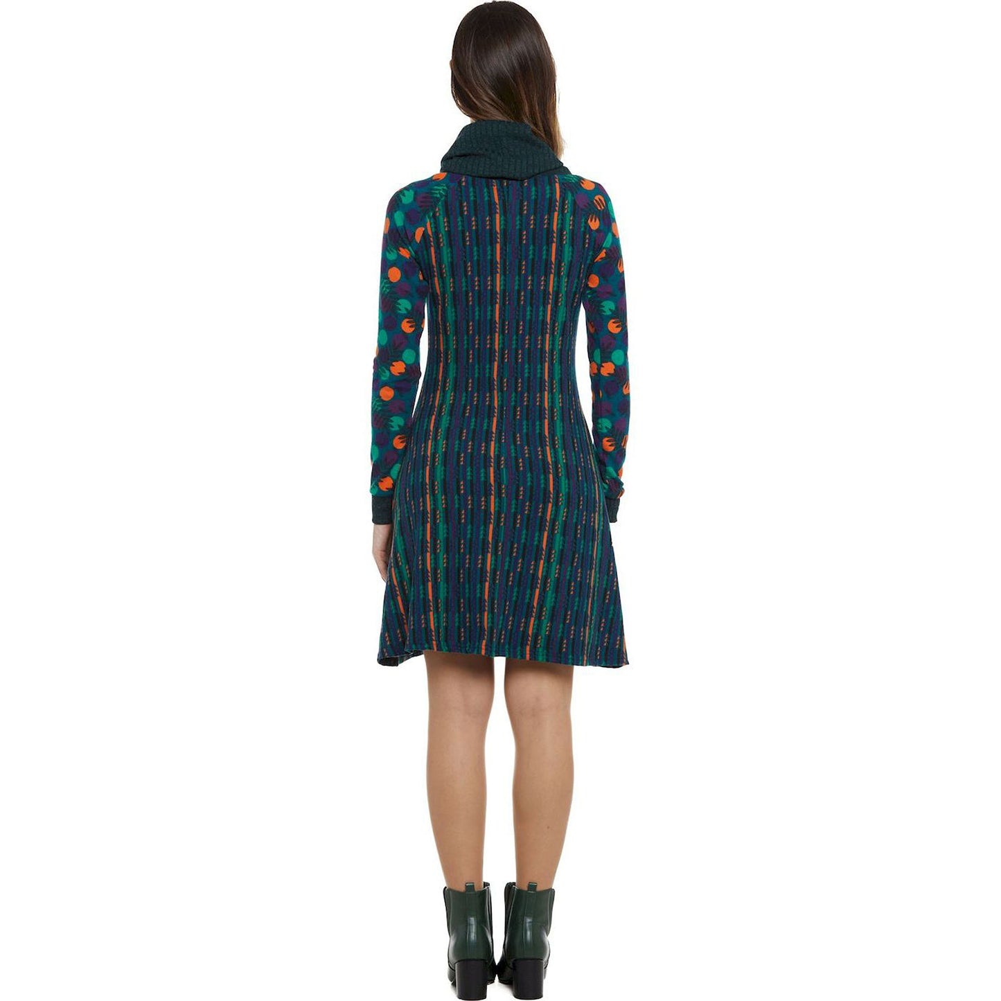 BABA Design - Abito corto jersey collo dolcevita morbido-Baba design-VIALESCARPE