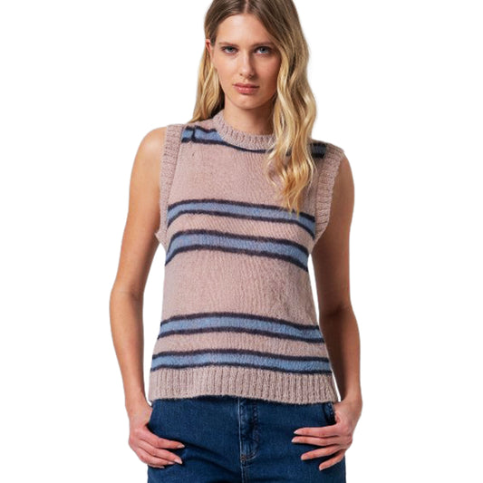 SURKANA - Gilet jacquard a righe-SURKANA-VIALESCARPE