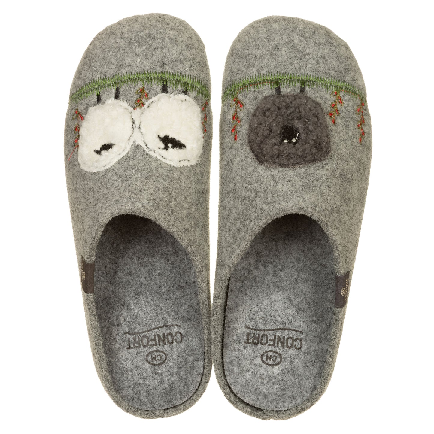 CONFORT - Ciabtte feltro con fiori-CALZAMUR-VIALESCARPE