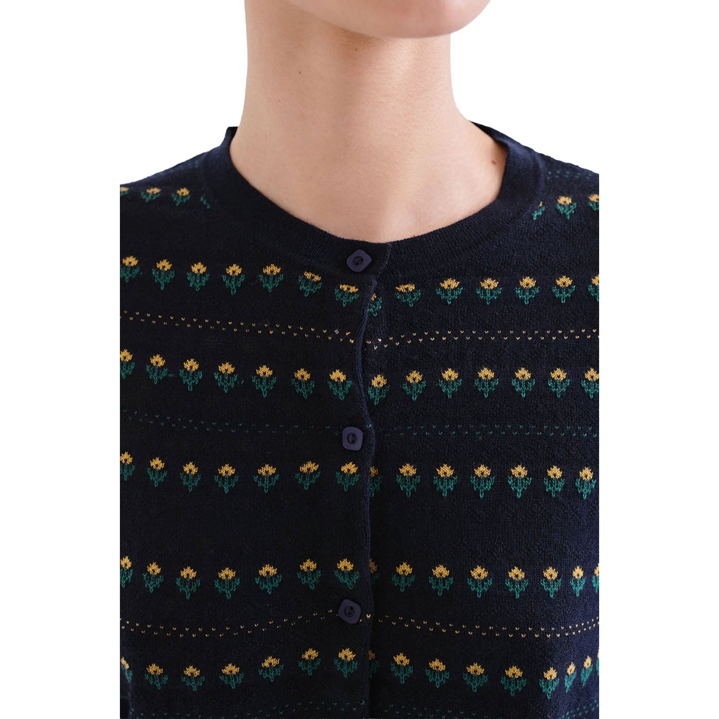 COMPAÑÍA FANTÁSTICA Cardigan Jacquard Blu Navy