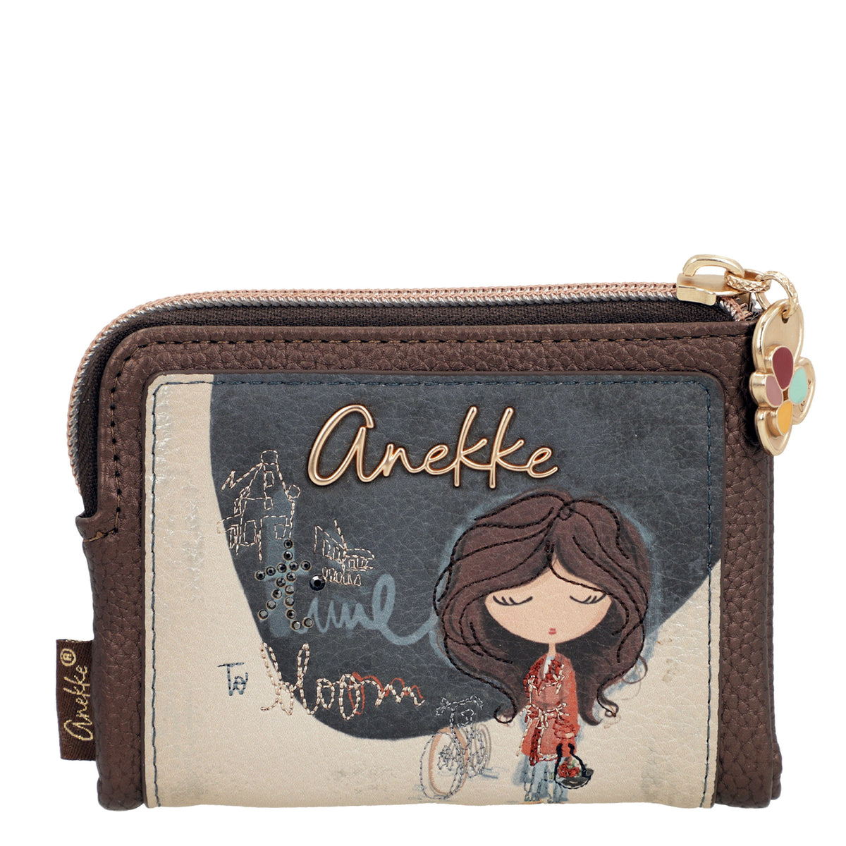 ANEKKE Portafoglio Piccolo RFID Tulip