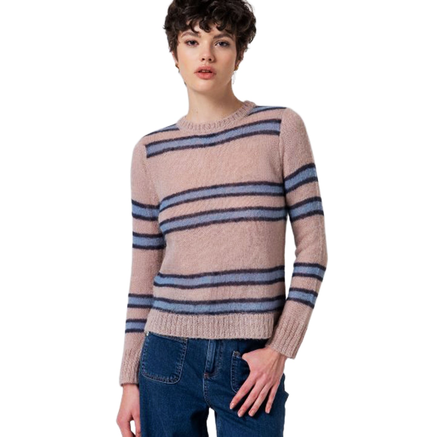 SURKANA - Maglione jacquard a righe-SURKANA-VIALESCARPE