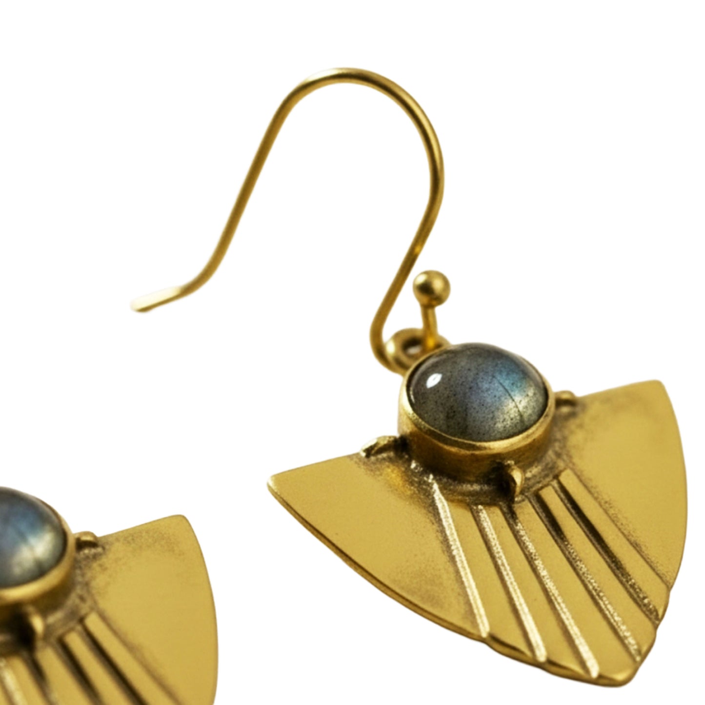 SURKANA Orecchini a triangolo con labradorite