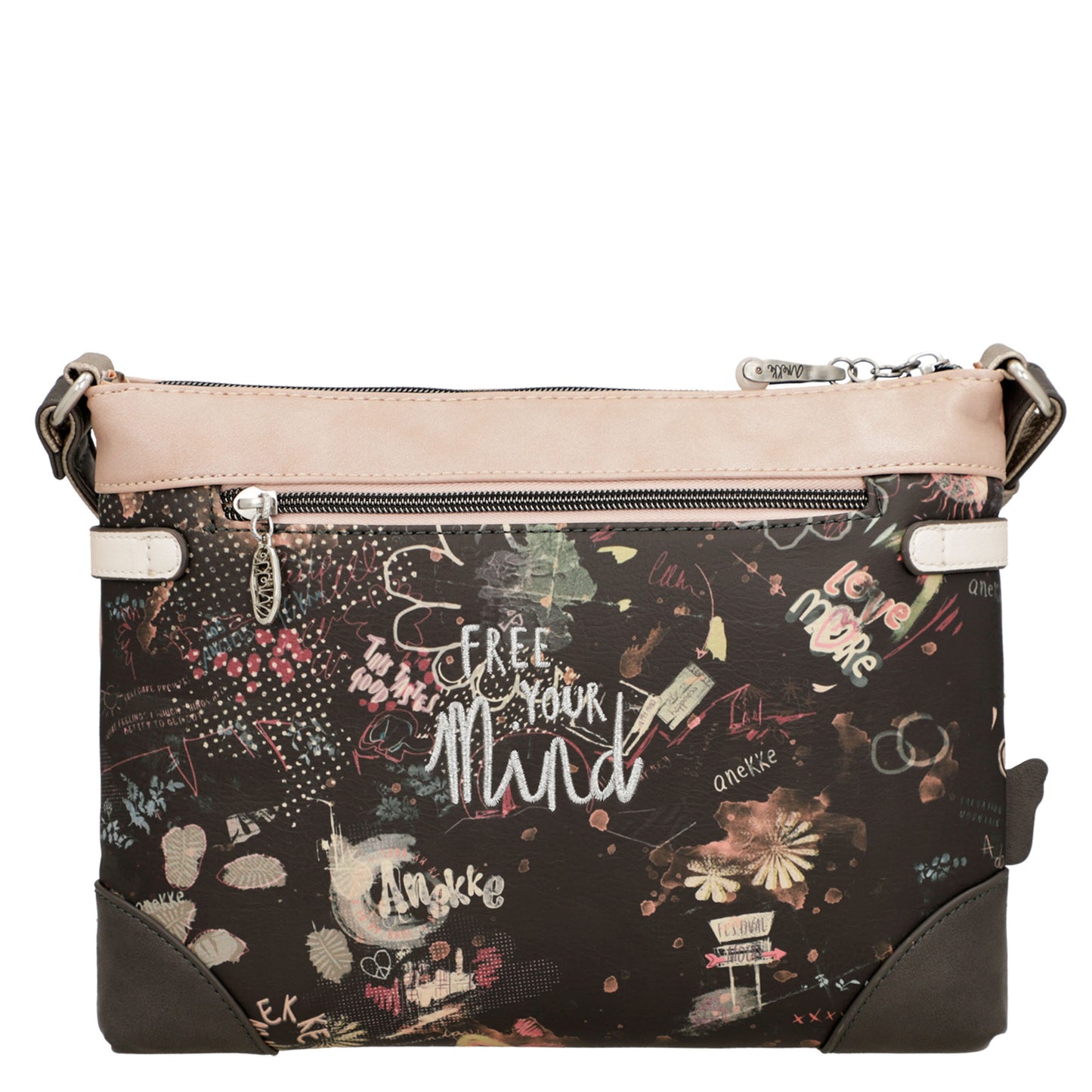 Borsa a tracolla media - PEACE & LOVE Pink