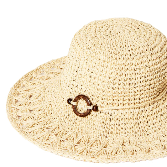 SURKANA Cappello di rafia semplice Sabbia-SURKANA-VIALESCARPE