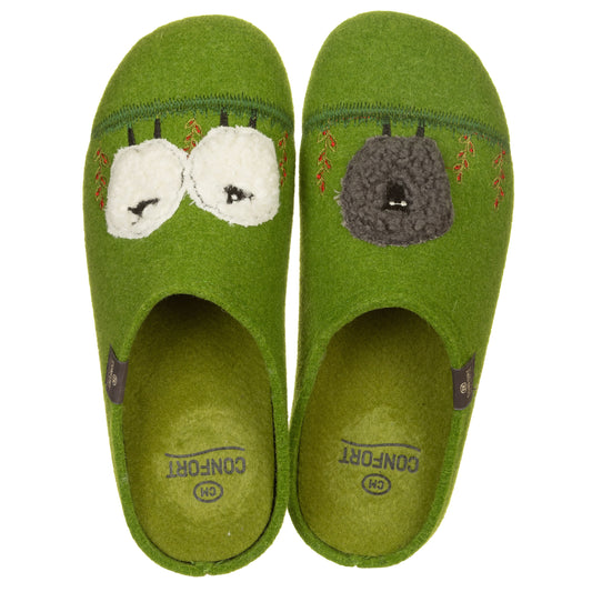 CONFORT - Ciabtte feltro con fiori-CALZAMUR-VIALESCARPE