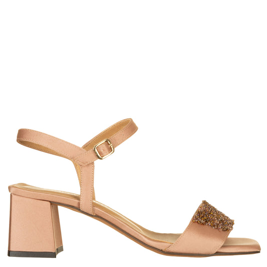 Sandali raso con perline