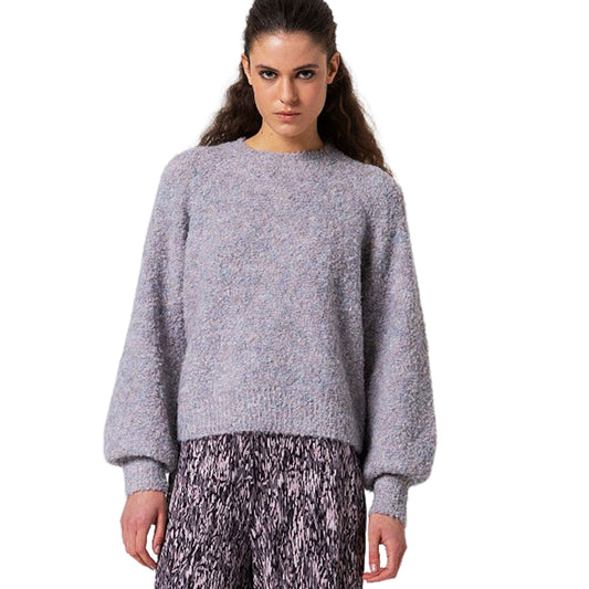 SURKANA - Maglione corto girocollo con maniche raglan a sbuffo-SURKANA-VIALESCARPE