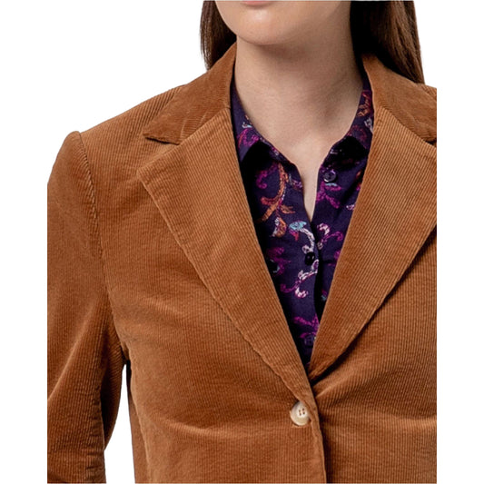 SURKANA Blazer in Velluto a Coste Toffee-SURKANA-VIALESCARPE