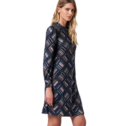 SURKANA - Abito corto geometrico con maniche a sbuffo-SURKANA-VIALESCARPE