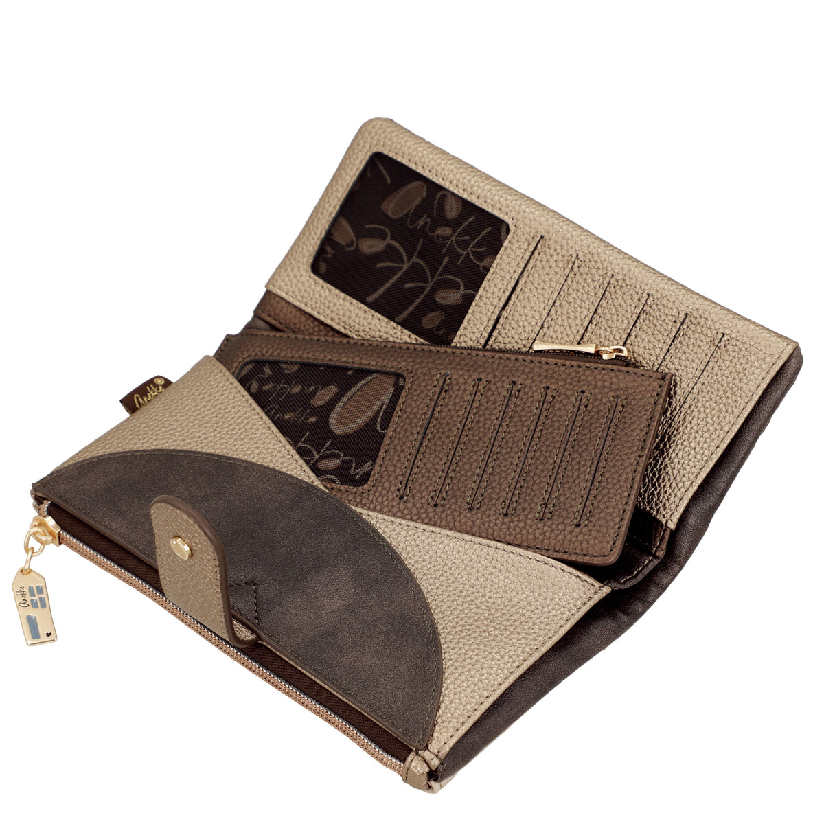 ANEKKE Portafoglio Morbido Grande RFID Tulip Multicolore