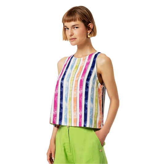 SURKANA Top senza maniche con scollo rotondo Multicolore