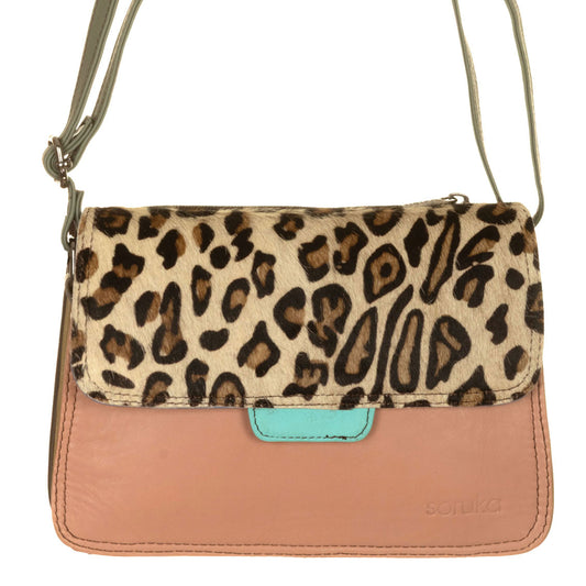 SORUKA Borsa Laia patella reversibile Rosa, maculato - Rosso, Glicine
