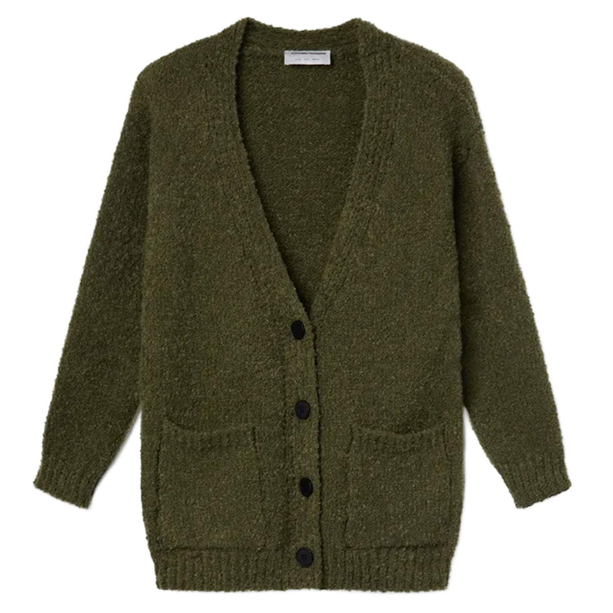 COMPAÑÍA FANTÁSTICA Cardigan in maglia verde oliva