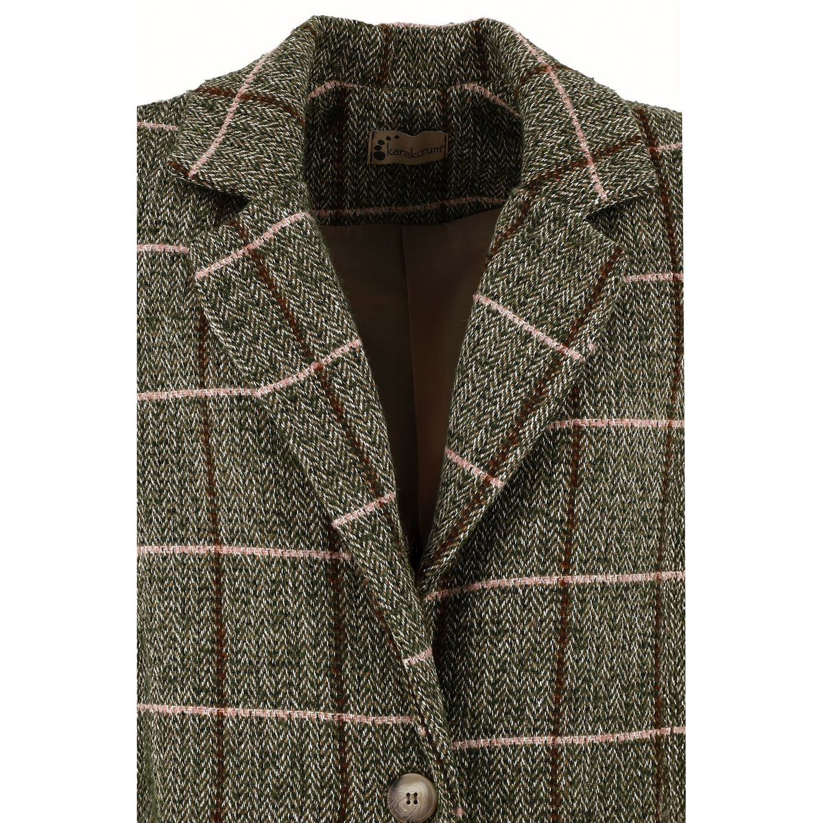 KARAKORUM Cappotto Balbina verde a quadri