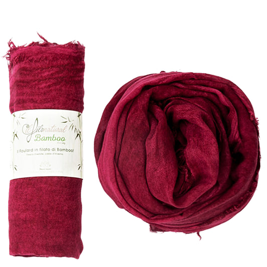 Il Foulard in Filato di Bamboo EcoVeg Tinto a Freddo Amaranto