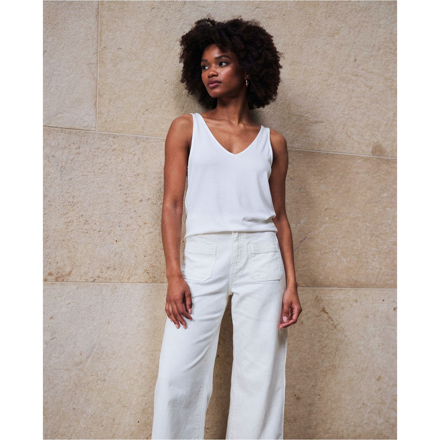 SURKANA Top a spalline Bianco-SURKANA-VIALESCARPE