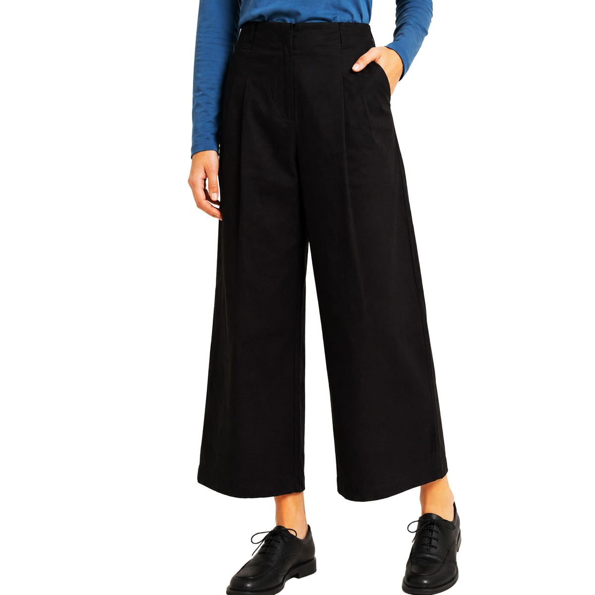PEPALOVES Pantalone di velluto a coste fine nero