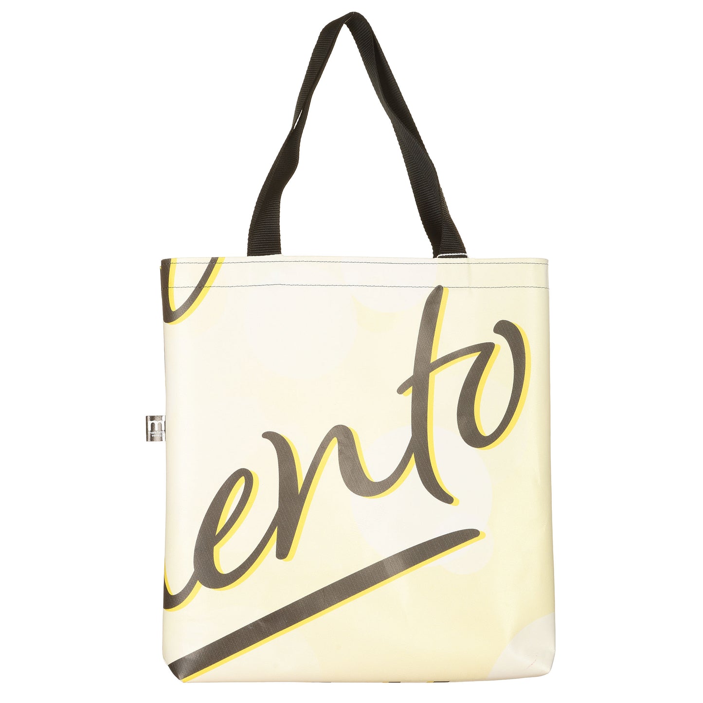 Borsa Shopper 40x40 Bianco-Nero-Giallo